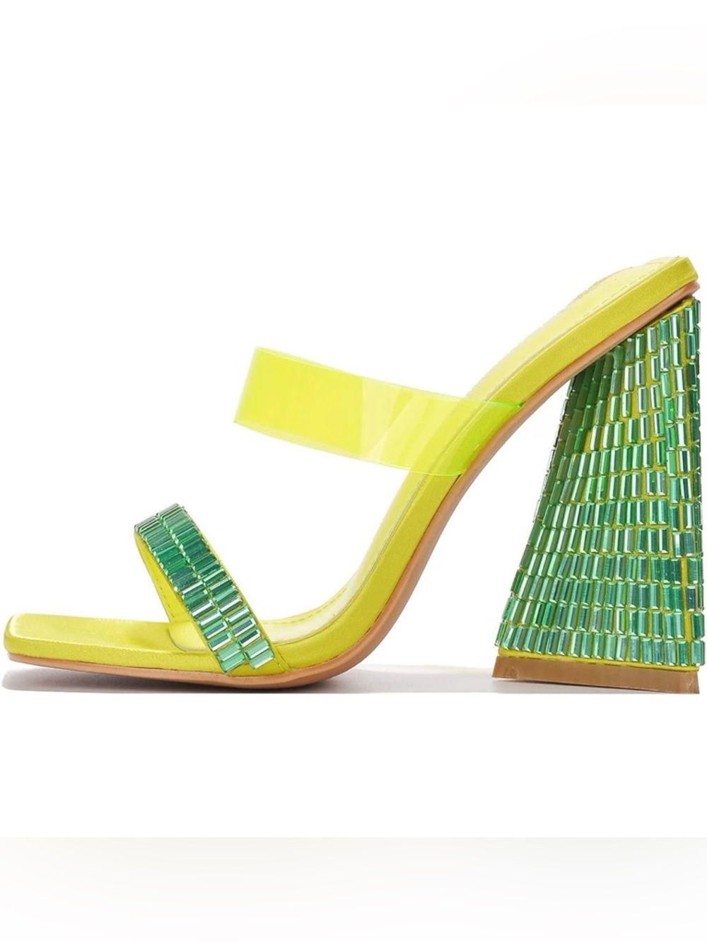 Cape Robbin Milus Slip On Block High Heeled Sandals 8.5